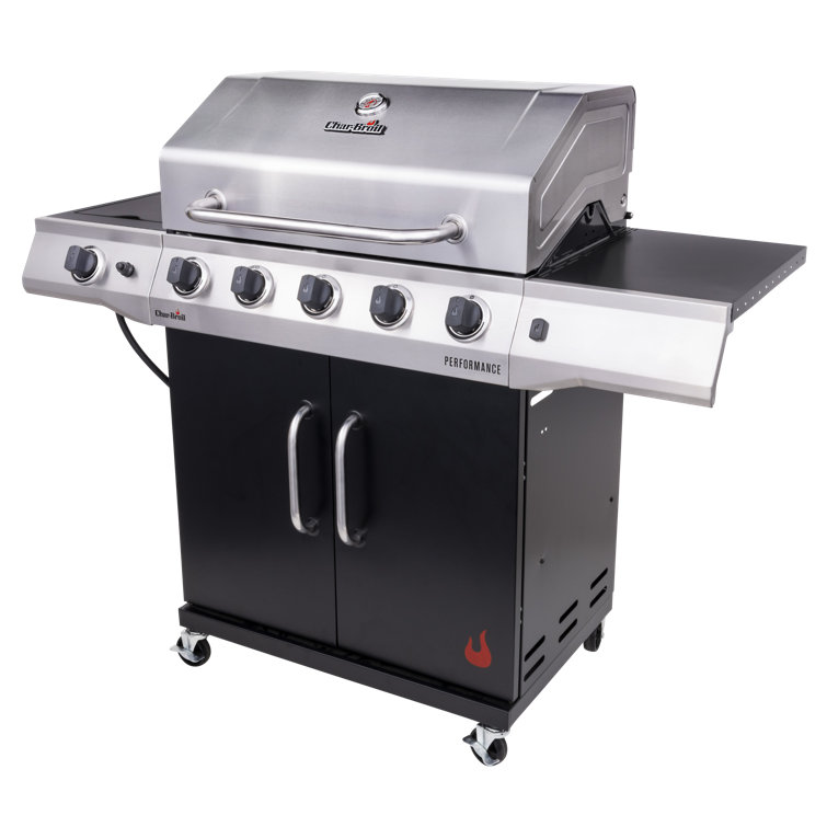 Char Broil 5 Burner Propane Gas Grill with Cabinet